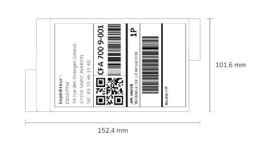 Beacon / iBeacon BlueNetBeacon dimensions etiquette imprimable